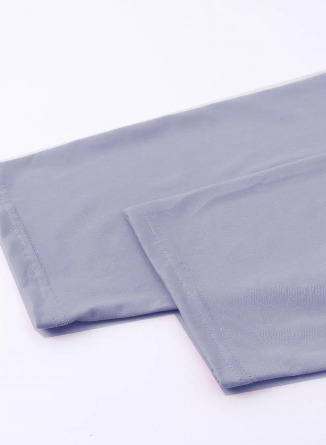 Take Two purple Plus Size Purple Long Sleeve Top and Checked Pyjama Set for Women | Best Price UAE
